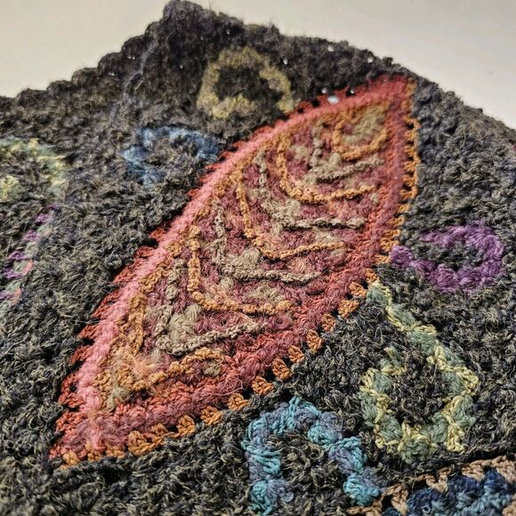 Peruvian Connection Vintage Alpaca Embroidered Autumn Leaf Handknit Sweater - Picture 4 of 10